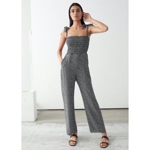 Smocked Floral Jumpsuit